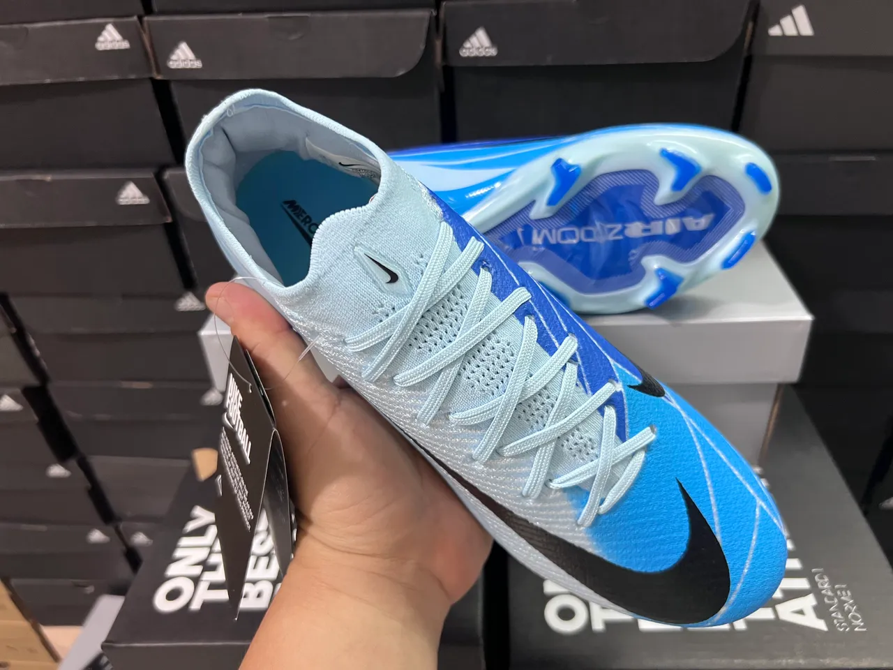 Nike Phantom GT Light Blue Black Firm-Ground Soccer Shoes 5
