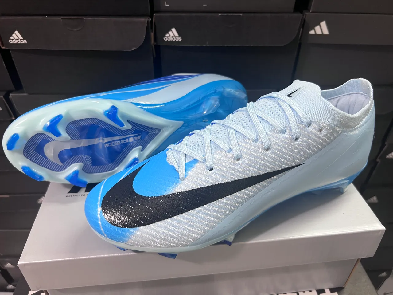 Nike Phantom GT Light Blue Black Firm-Ground Soccer Shoes 8