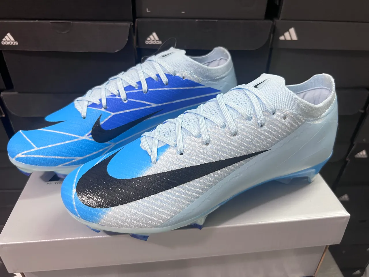 Nike Phantom GT Light Blue Black Firm-Ground Soccer Shoes 9