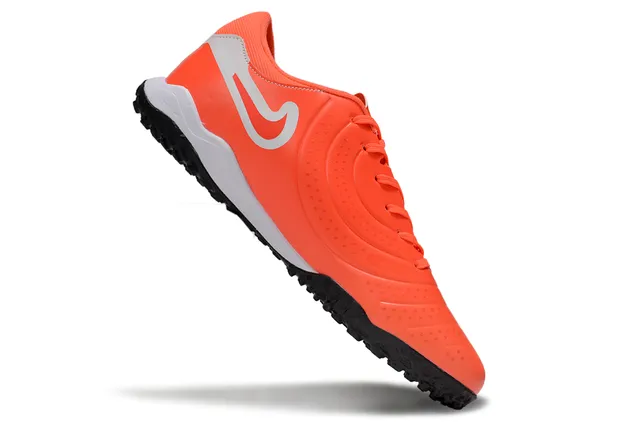 Nike Phantom GT Zapatillas de fútbol turf naranja negro de corte bajo con upper sintético ribeteado 5