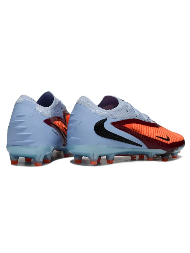 Nike Phantom GT Orange Blue Low-Cut Knit Upper Asymmetric Lacing Firm-Ground Soccer Shoes 5