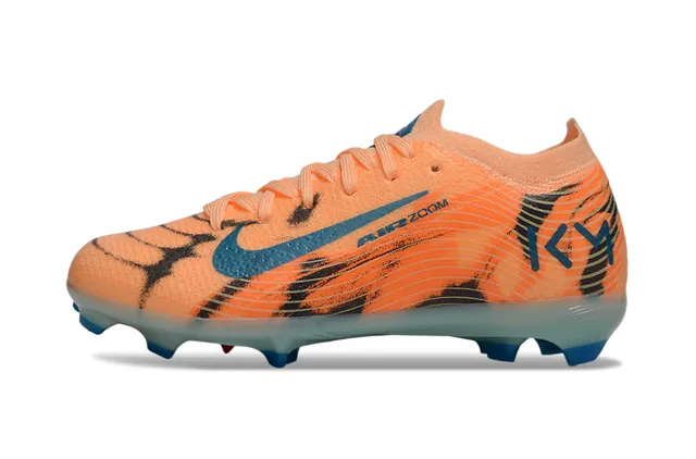 Nike Phantom GT Orange Blue Low-Cut Sock-Fit Upper Firm-Ground Soccer Shoes 3