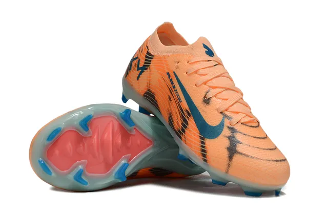 Nike Phantom GT Orange Blue Low-Cut Sock-Fit Upper Firm-Ground Soccer Shoes 4