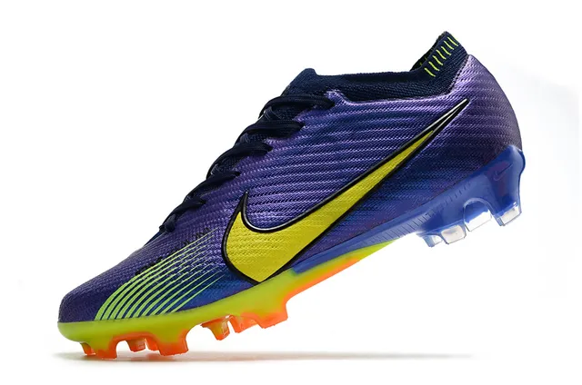 Nike Phantom GT Purple Blue Chaussures de football à col de chaussette bas pour surface ferme 3