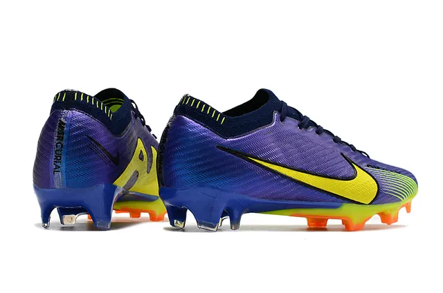 Nike Phantom GT Purple Blue Chaussures de football à col de chaussette bas pour surface ferme 5