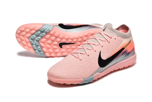 Nike Phantom GT Turf Rose Noir Coup de Pinceau Turf Chaussures de Football 6