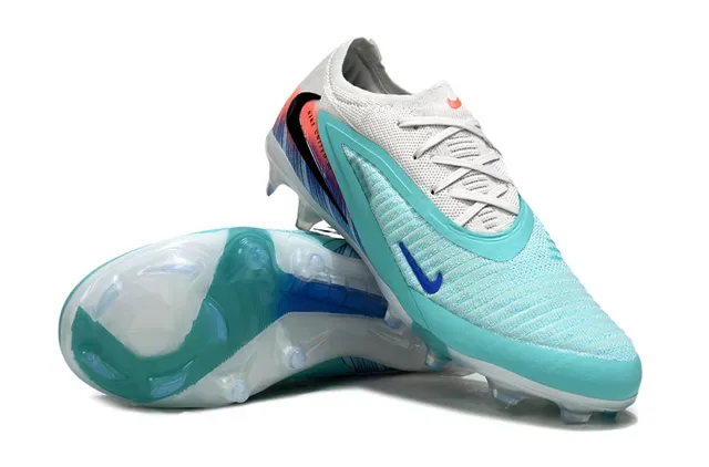 Nike Phantom GT Chaussures de football Blanc Multicolor Upper Knit Cage Dynamique du Mi-pied Firm-Ground 3