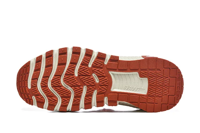 Nike Pink Beige Knit Upper Sculpted Ridged Midsole Lifestyle Sneakers 4