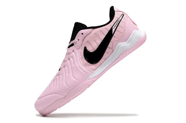 Nike rose noir perforé synthétique supérieur col bas chaussures de football indoor 2