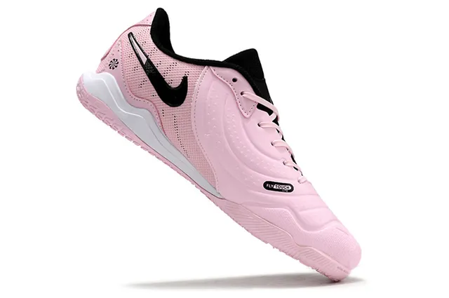 Nike rose noir perforé synthétique supérieur col bas chaussures de football indoor 3
