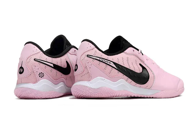 Nike rose noir perforé synthétique supérieur col bas chaussures de football indoor 5