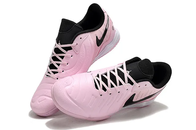 Nike rose noir perforé synthétique supérieur col bas chaussures de football indoor 7