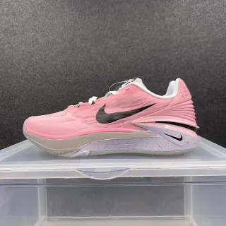 Nike पिंक ब्लैक रिब्ड हील काउंटर वेव-कट मिडसोल बास्केटबॉल जूते