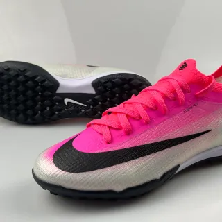 Nike Pink Silver Atomknit Knit Upper Gradient Fade Turf Soccer Shoes