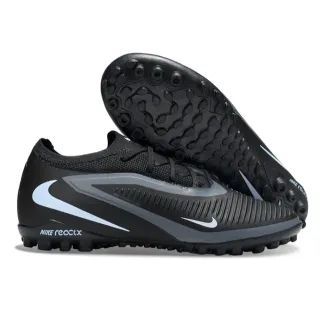 Nike ReactX Black Light Blue Artificial Grass Soccer Shoes
