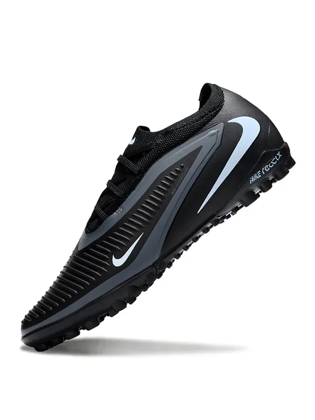 Nike ReactX Black Light Blue Artificial Grass Soccer Shoes 3