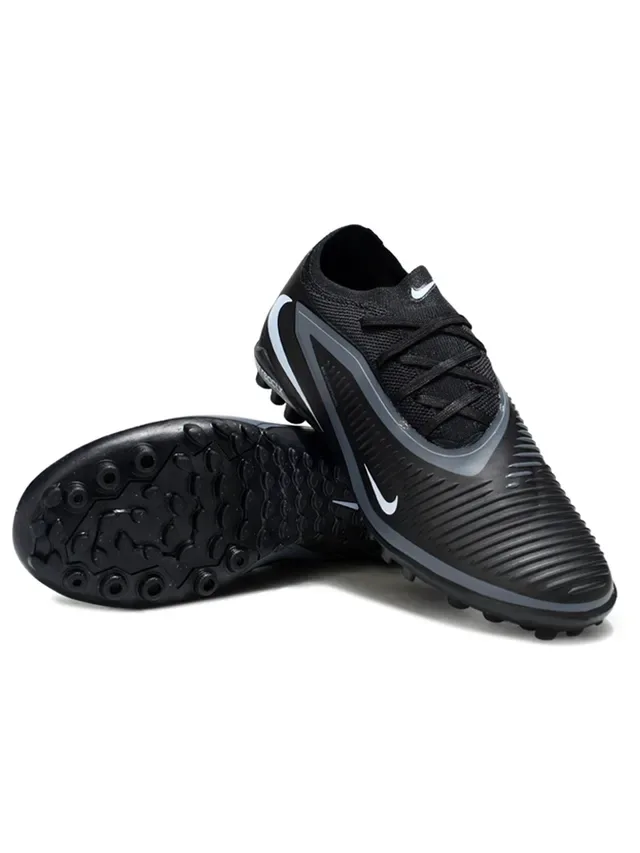 Nike ReactX Black Light Blue Artificial Grass Soccer Shoes 4