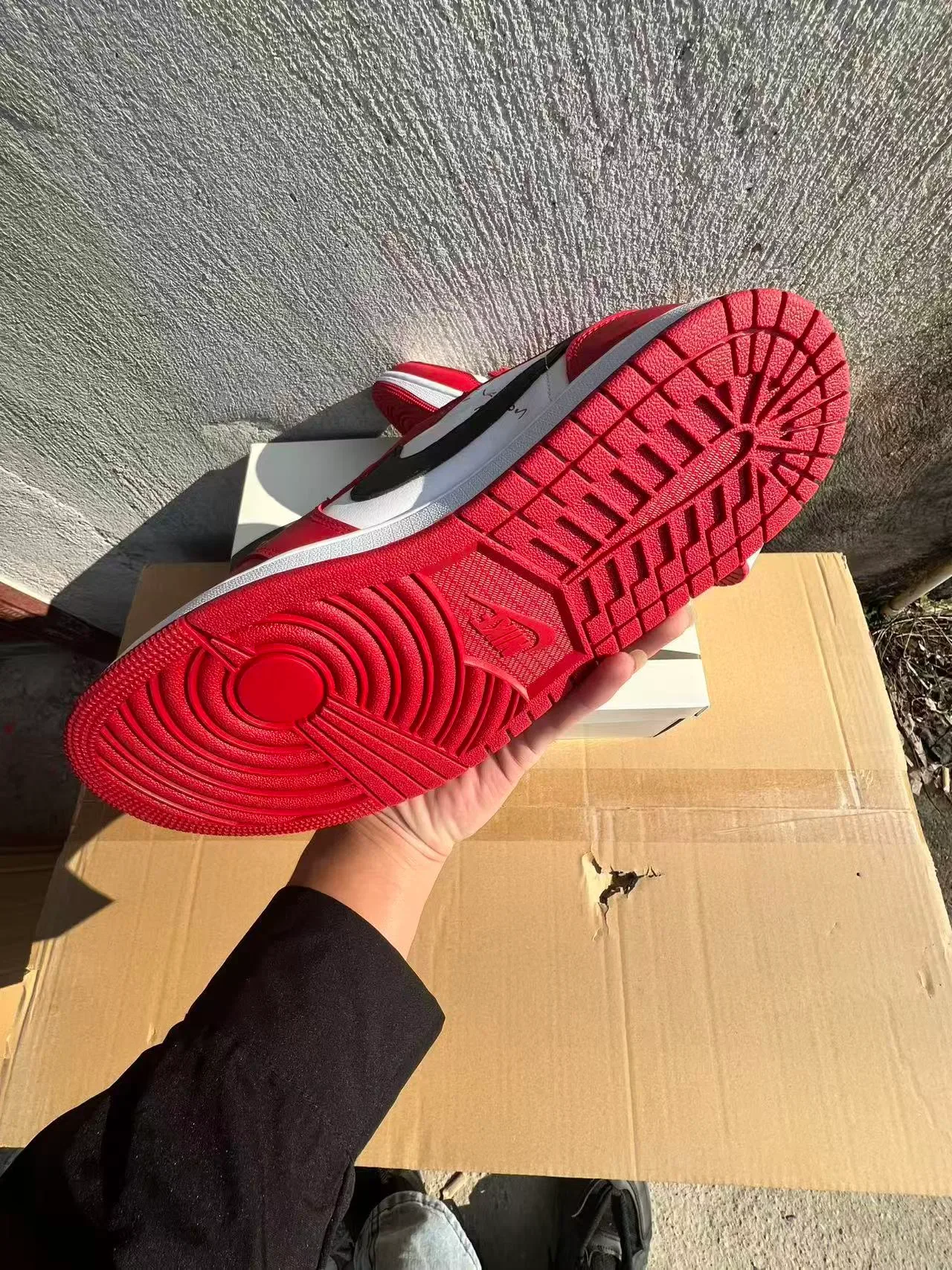 Nike Sneakers Lifestyle Rouge Noir Low Top Cuir 6