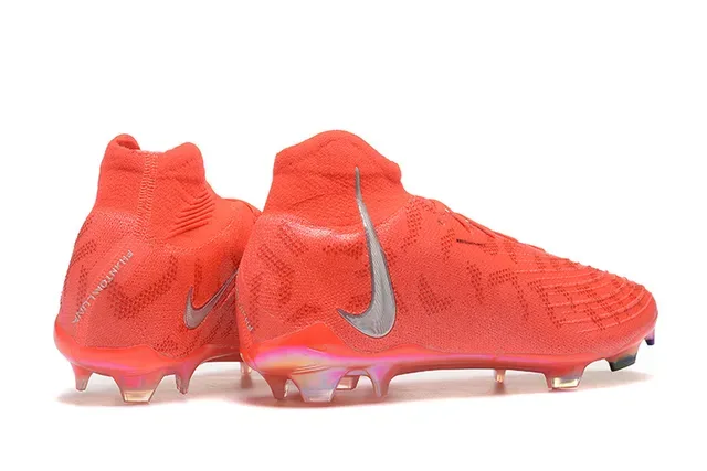 Nike Chuteiras upper knit vermelho prata heel cage TPU translúcido terreno firme 2
