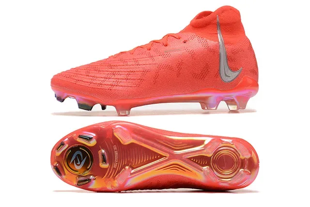 Nike Chuteiras upper knit vermelho prata heel cage TPU translúcido terreno firme 9