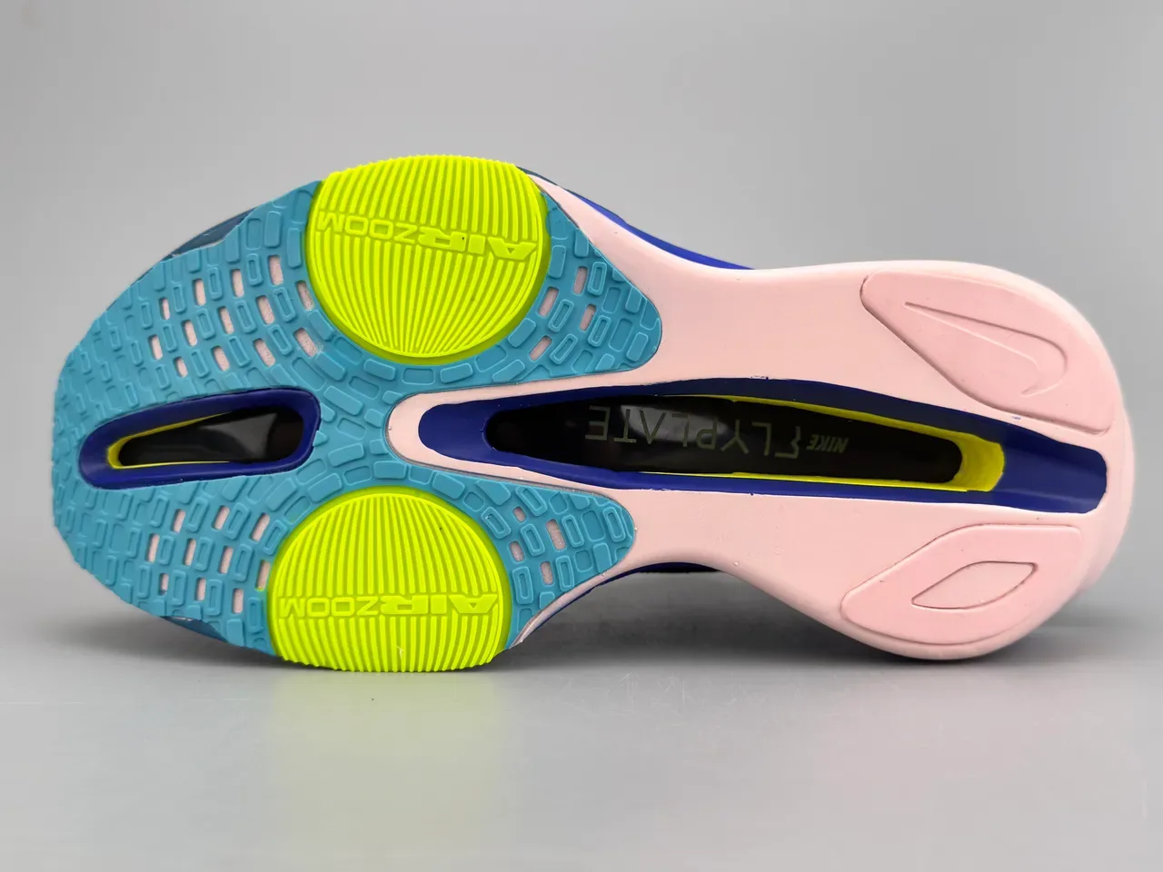 Nike Road Racing AF Navy Blue Pink Neon Yellow Running Shoes 8