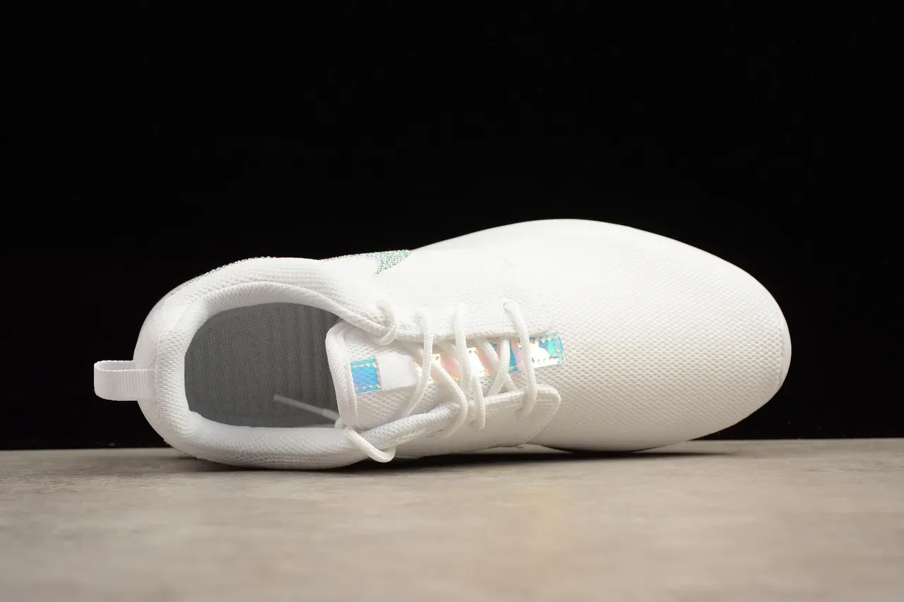 Nike Roshe Run White Crystal Swoosh Lifestyle Sneakers 11