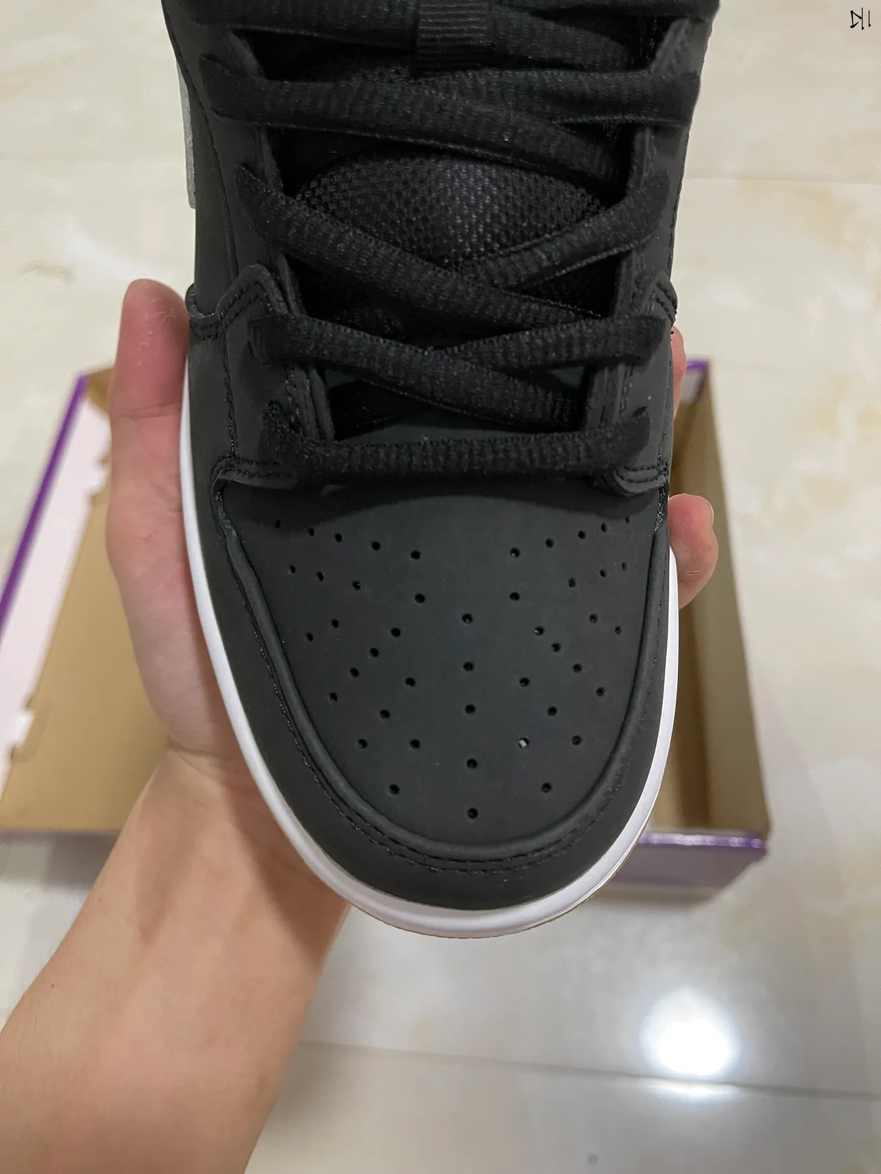 Nike SB Dunk Low Black White Gum Skateboard Shoes 3