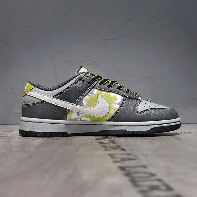 Nike SB Dunk Low Gray Lime Tie-Dye chaussures de skateboard 6