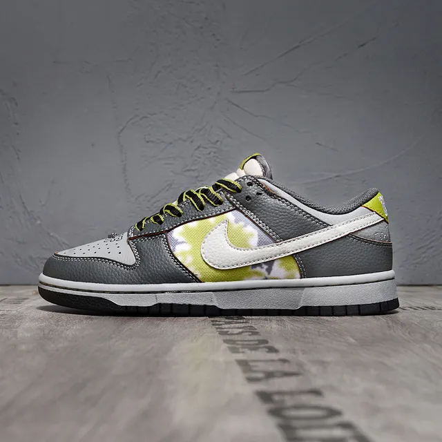 Nike SB Dunk Low Gray Lime Tie-Dye chaussures de skateboard 7