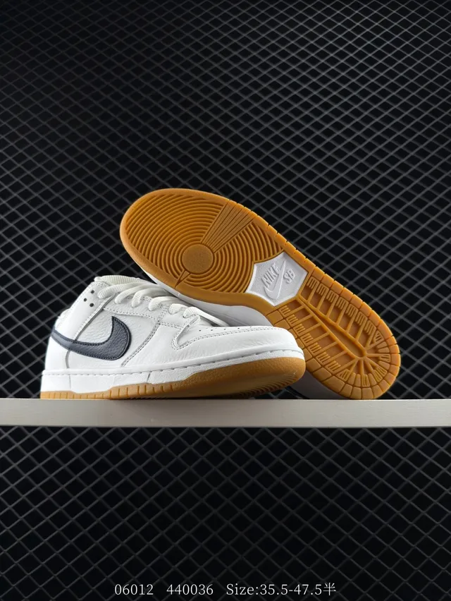 Nike SB Dunk Low White Navy Gum أحذية تزلج 2