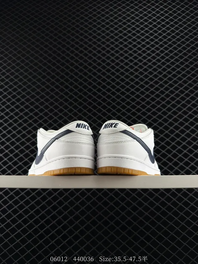 Nike SB Dunk Low White Navy Gum أحذية تزلج 3