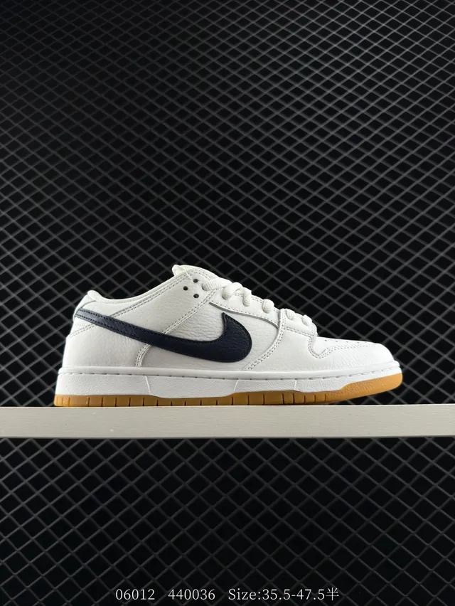 Nike SB Dunk Low White Navy Gum أحذية تزلج 6