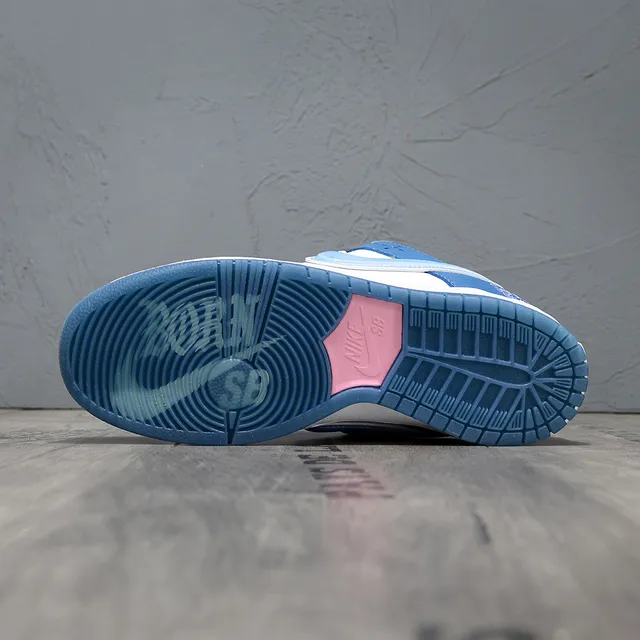 Nike SB Dunk Low White Royal Blue Skateboard Shoes 5