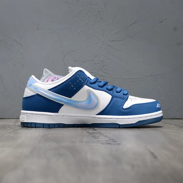 Nike SB Dunk Low White Royal Blue Skateboard Shoes 6