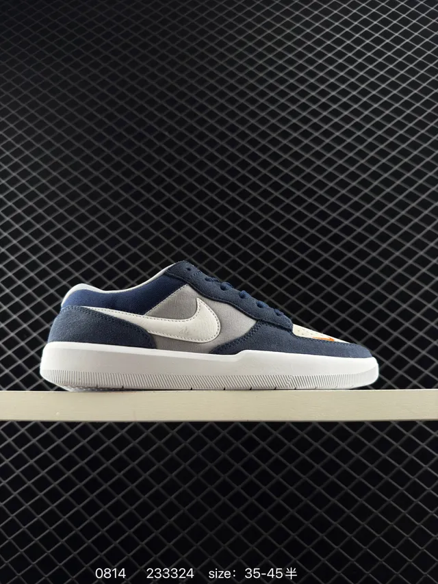 Nike SB Force 58 Navy Gray White Chaussures de Skateboard 6