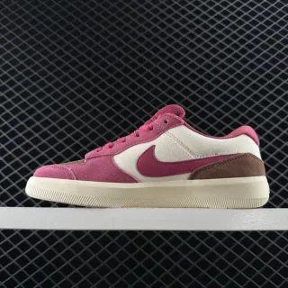 Nike SB Force 58 गुलाबी भूरा सूड और कैनवास स्केटबोर्ड जूते