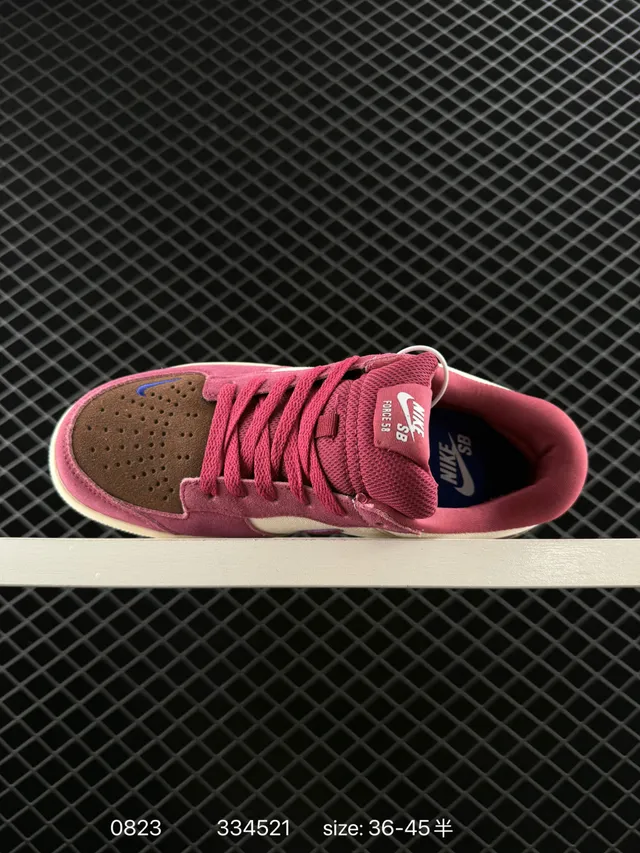 Nike SB Force 58 Tênis de Skateboard em Camurça e Lona Rosa Marrom 7