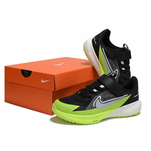 Nike Sonic RJ Black Gray White Kids Running Shoes 9