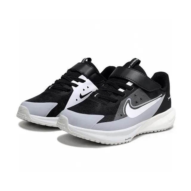 Nike Sonic RJ Black Gray White Kids Running Shoes 11