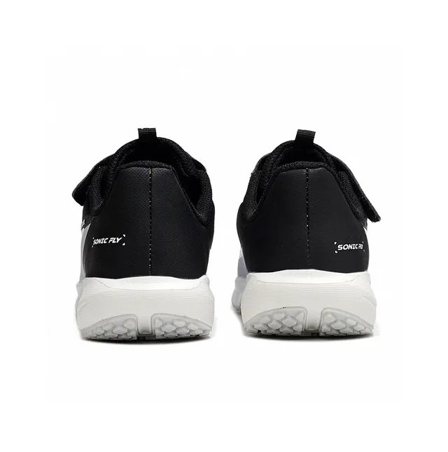 Nike Sonic RJ Black Gray White Kids Running Shoes 15