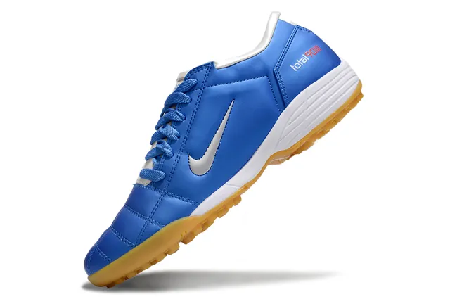 Nike Total 90 III أزرق أبيض غوم تيرف أحذية كرة القدم 4