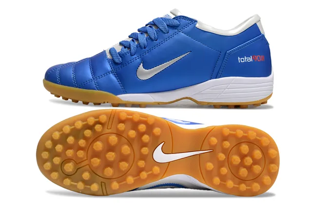 Nike Total 90 III أزرق أبيض غوم تيرف أحذية كرة القدم 7