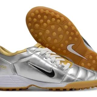 Nike Total 90 III Silver Gold Turf Soccer Shoes