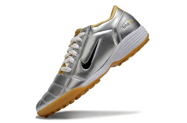 Nike Total 90 III Silver Gold Turf Soccer Shoes 7