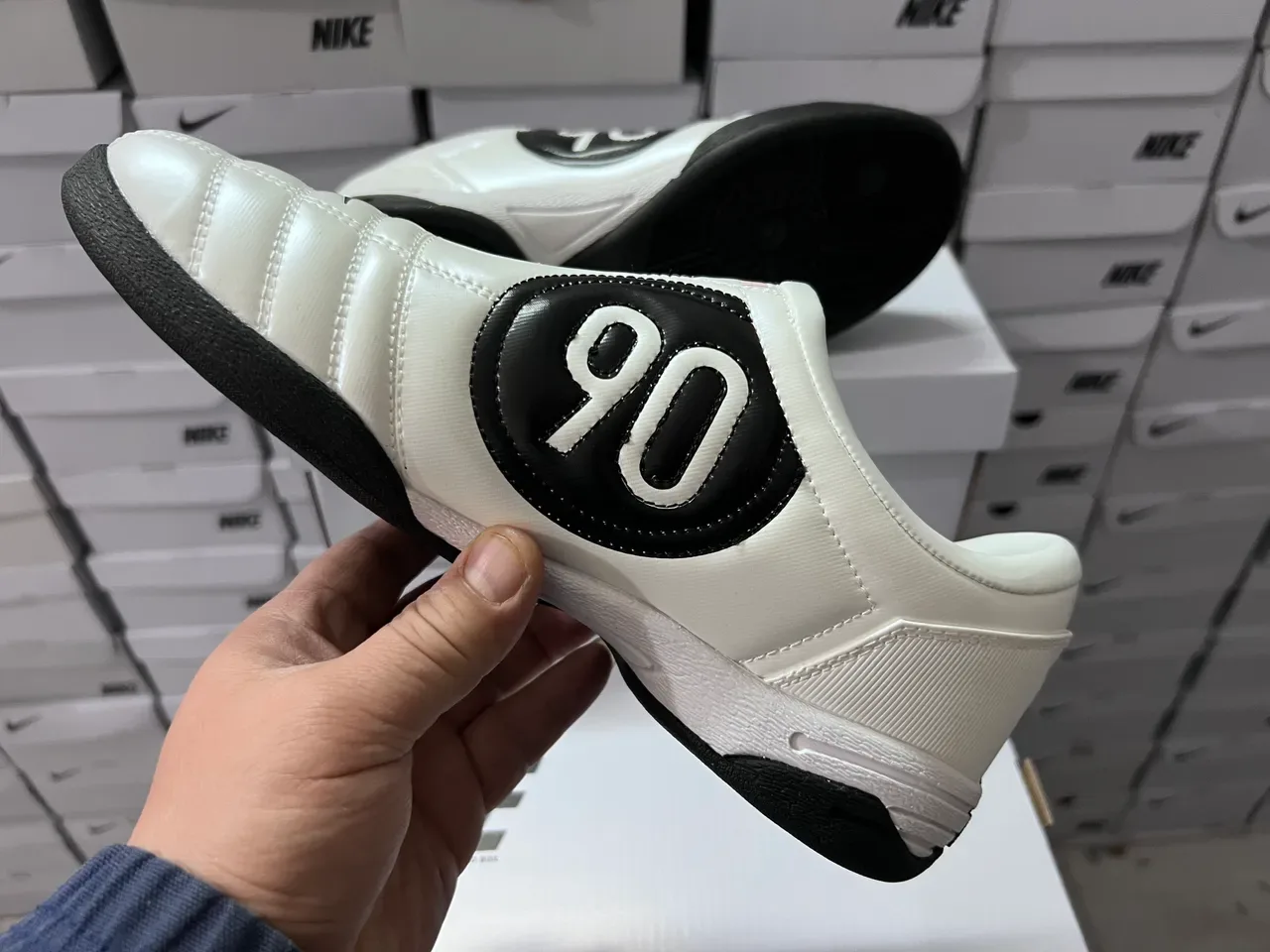 Nike Total 90 III Blanc Noir Rouge Chaussures de football indoor 7
