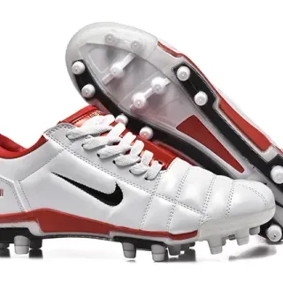 Nike Total 90 III أبيض أحمر أسود أحذية كرة القدم للأرض الصلبة