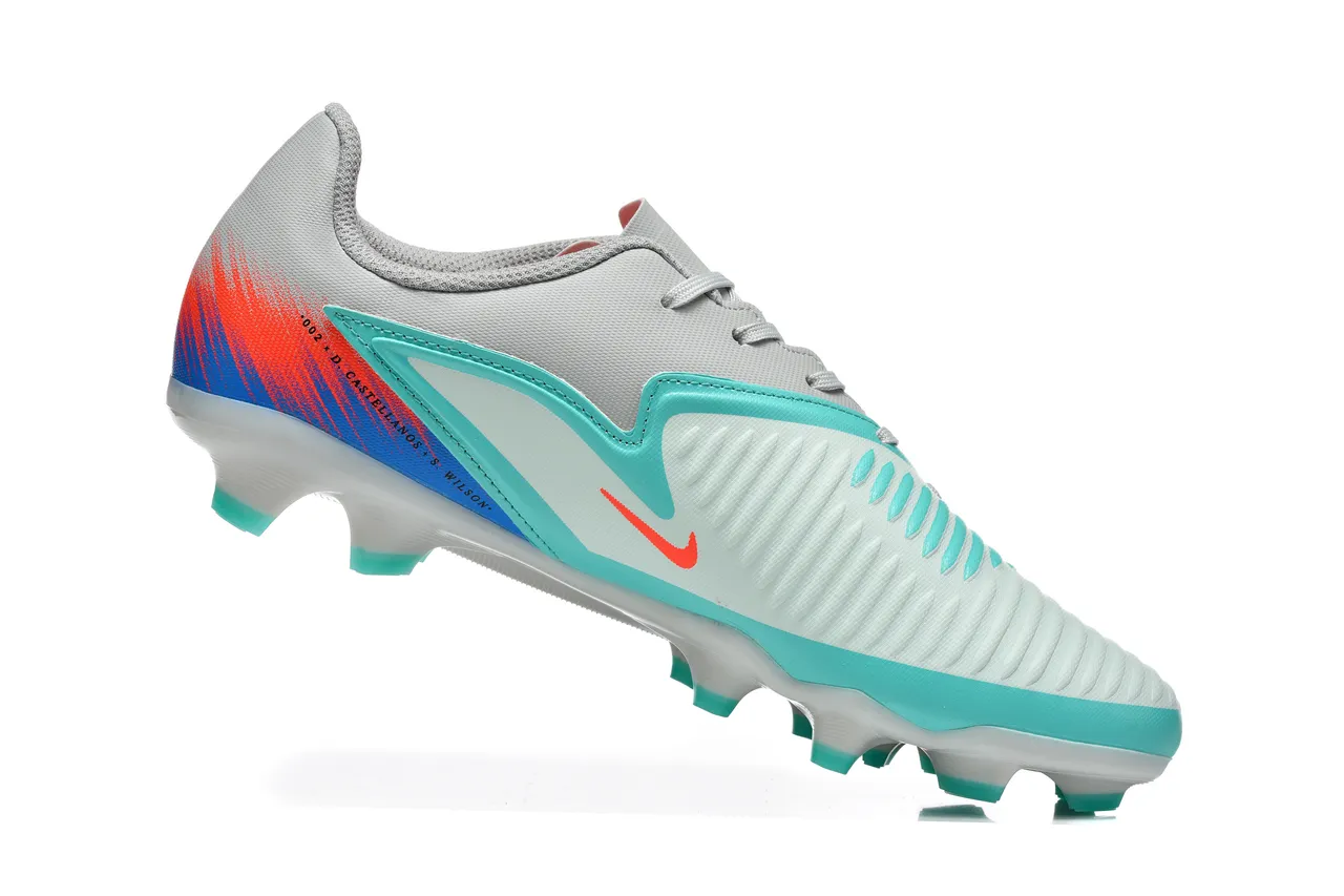 Nike United 002 Gray Orange Blue Turquoise Firm-Ground Soccer Shoes 3