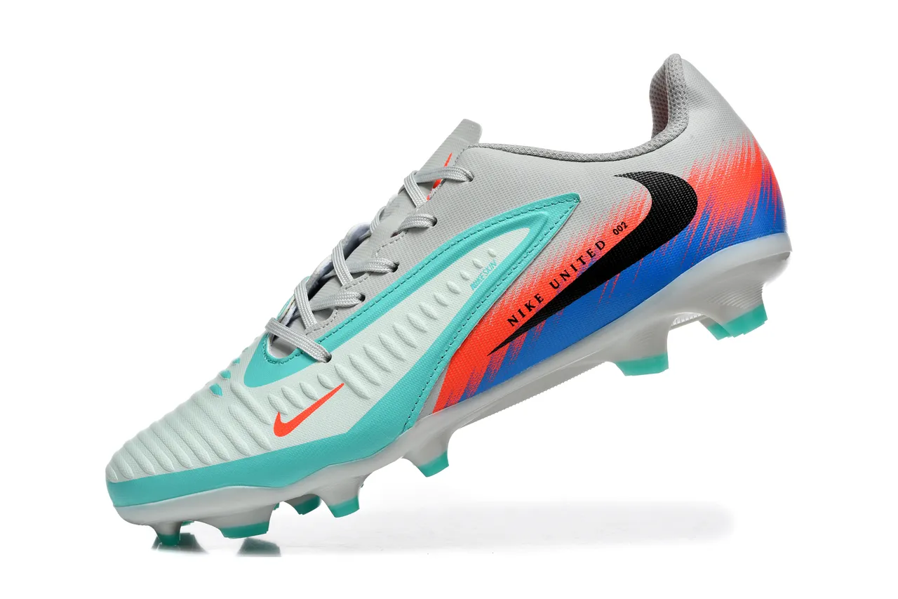 Nike United 002 Gray Orange Blue Turquoise Firm-Ground Soccer Shoes 4