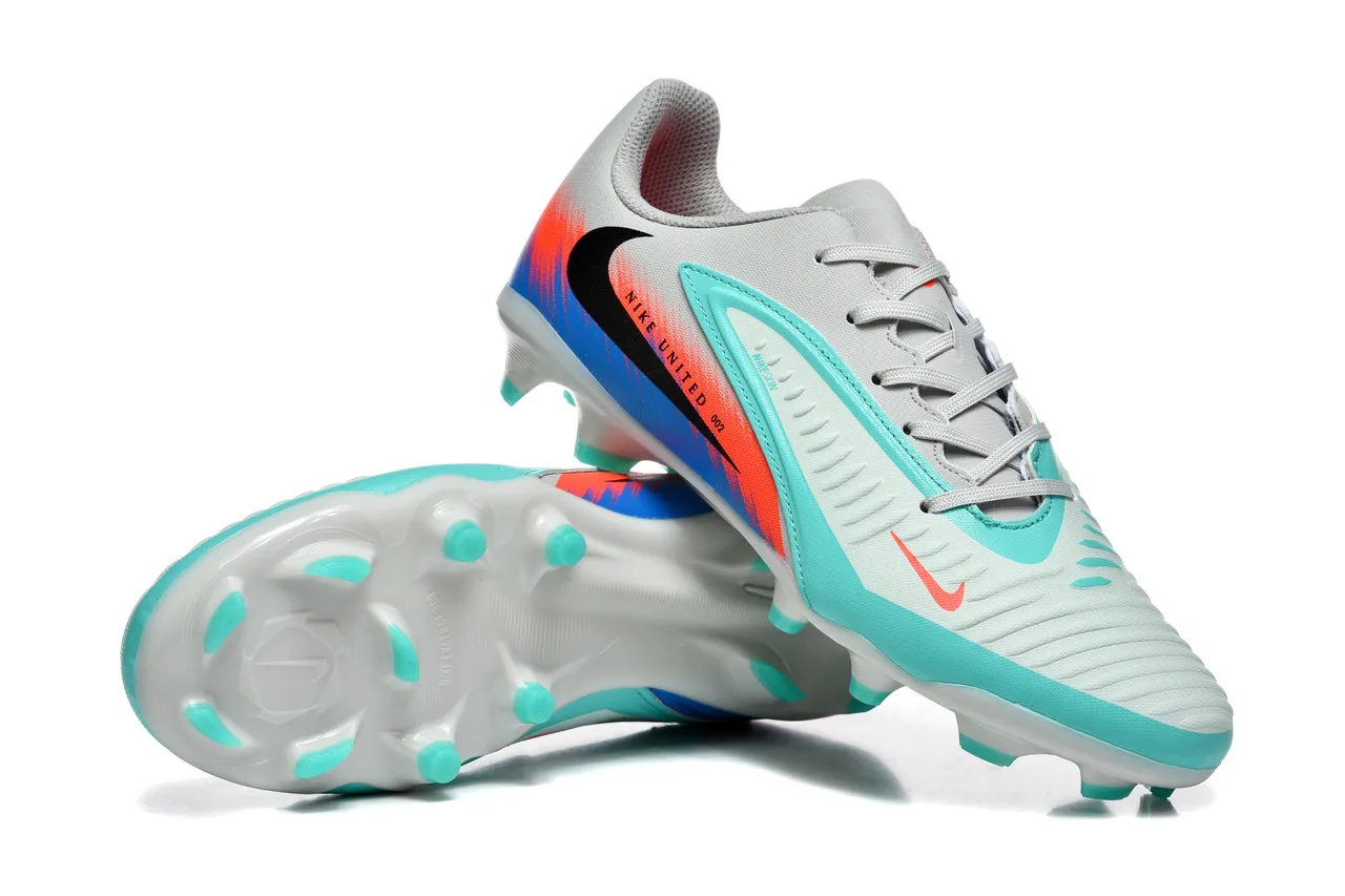 Nike United 002 Gray Orange Blue Turquoise Firm-Ground Soccer Shoes 7