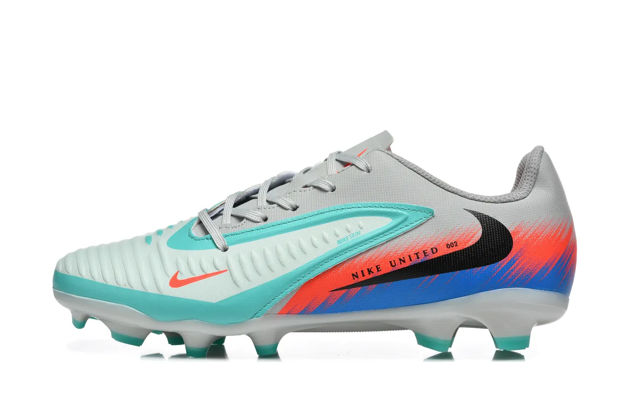 Nike United 002 Gray Orange Blue Turquoise Firm-Ground Soccer Shoes 10